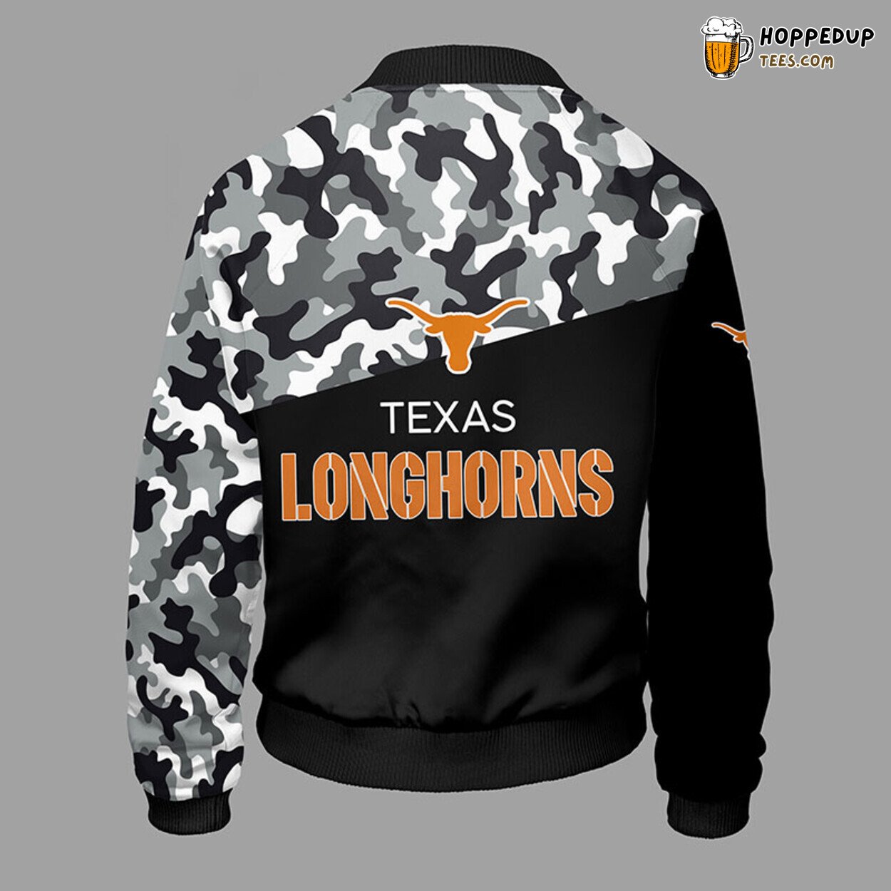 Texas Longhorns NCAA Unique Camouflage Orange Bomber Jacket