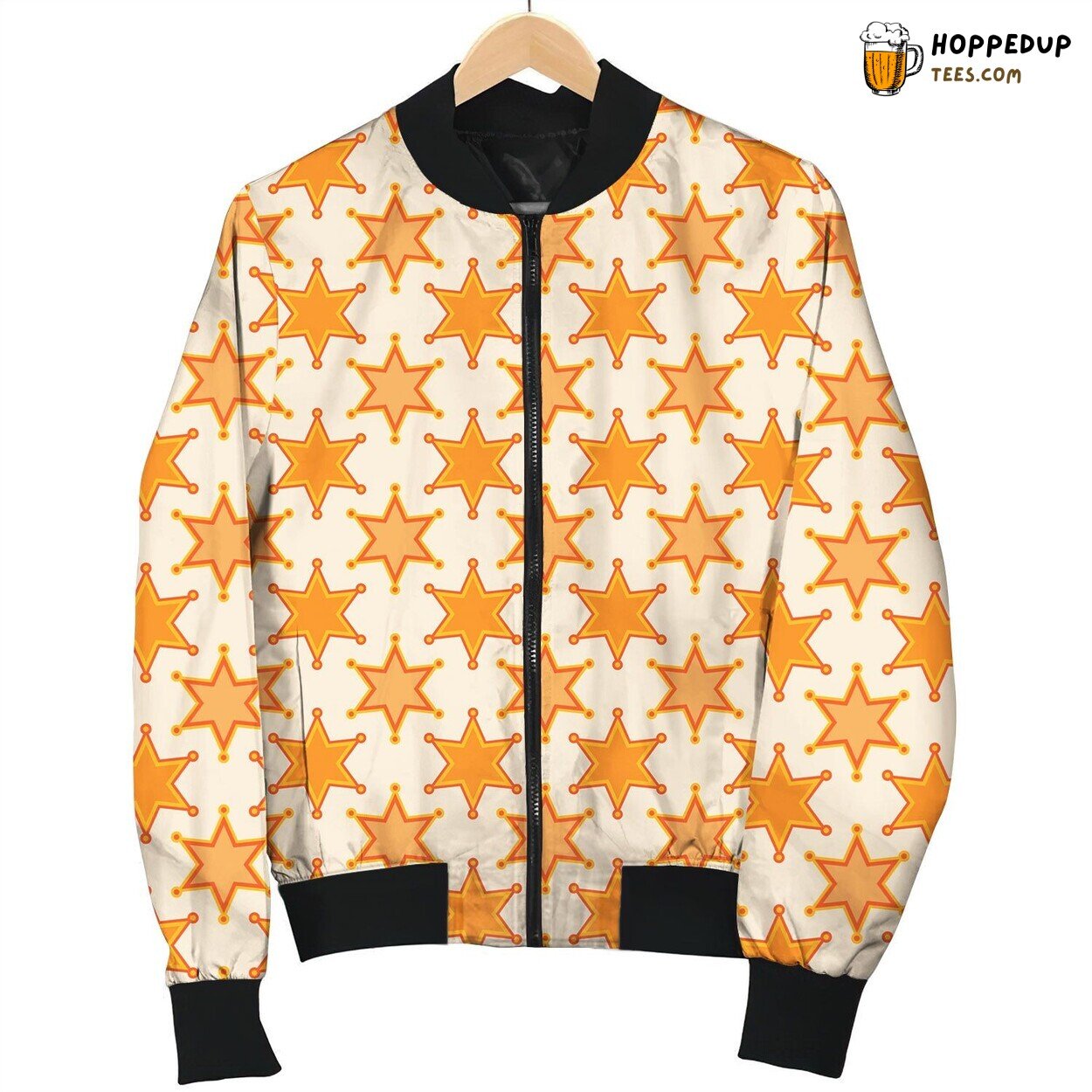 Texas Pattern Lone Star Design Winter Bomber Jacket State Pride