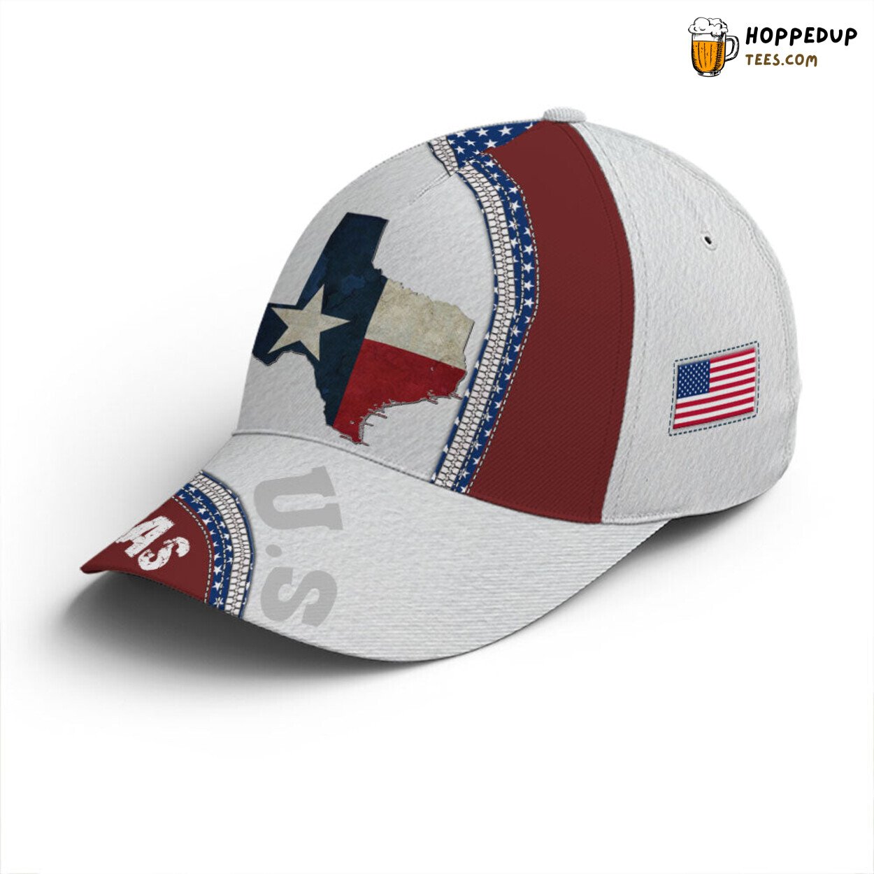 Texas Pride Flag Zip Distinctive Unique Design Statement Baseball Cap