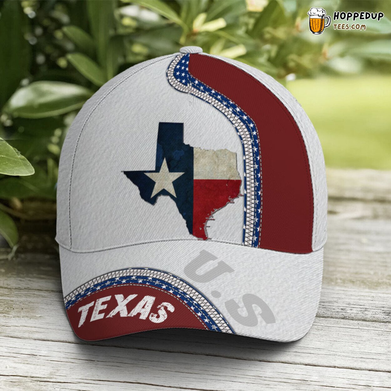 Texas Pride Flag Zip Distinctive Unique Design Statement Baseball Cap