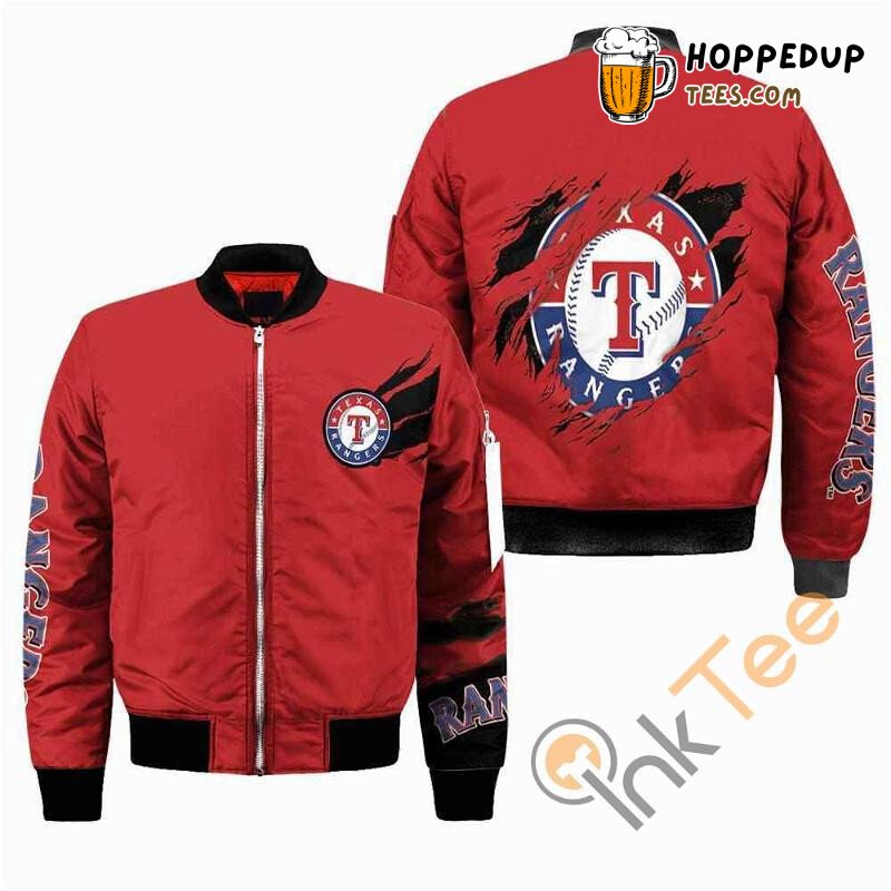 Texas Rangers MLB Classic Red Enthusiast Bomber Jacket Edition