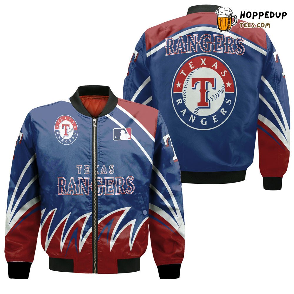 Texas Rangers MLB Deep Blue Fanbase Bomber Jacket Collection