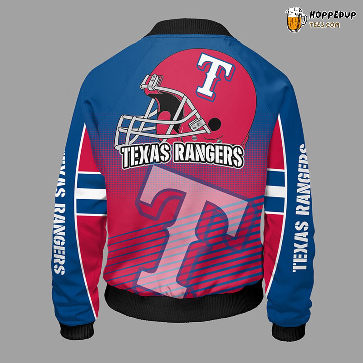 Texas Rangers MLB Dual Blue Red Unique Bomber Jacket Design