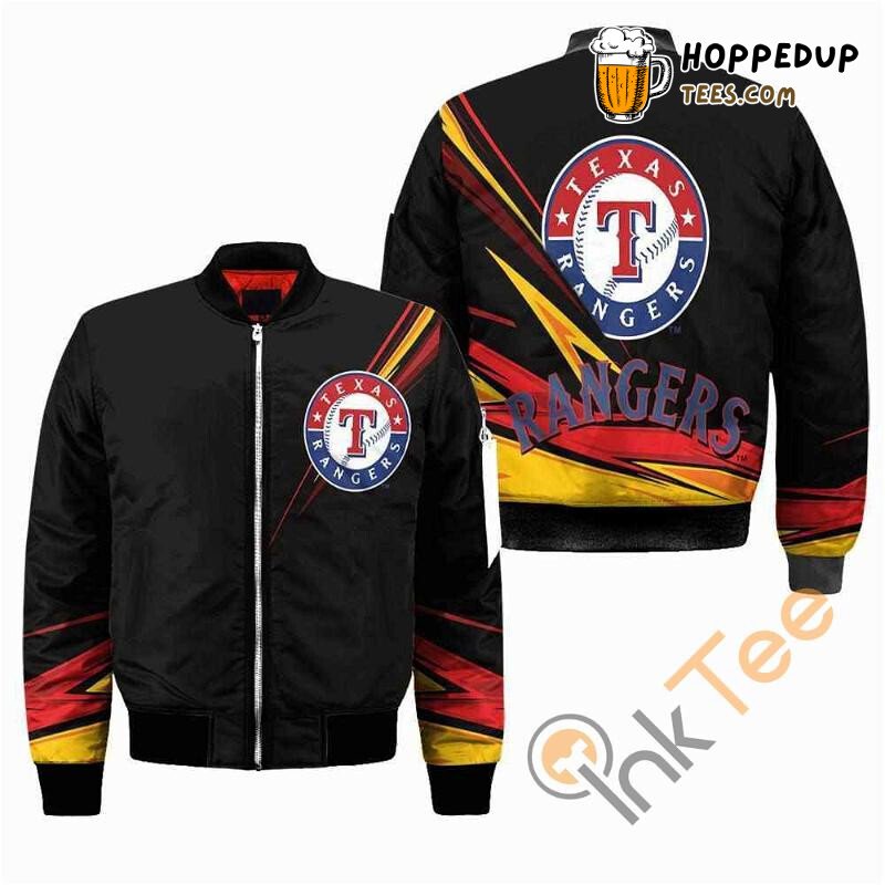 Texas Rangers MLB Onyx Black Supporter Bomber Jacket Edition