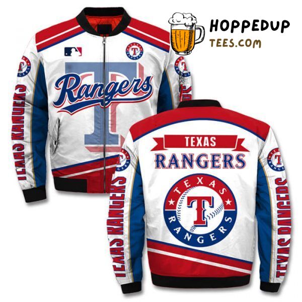 Texas Rangers Tailored Bomber Jacket with Unique 3D Printful Design