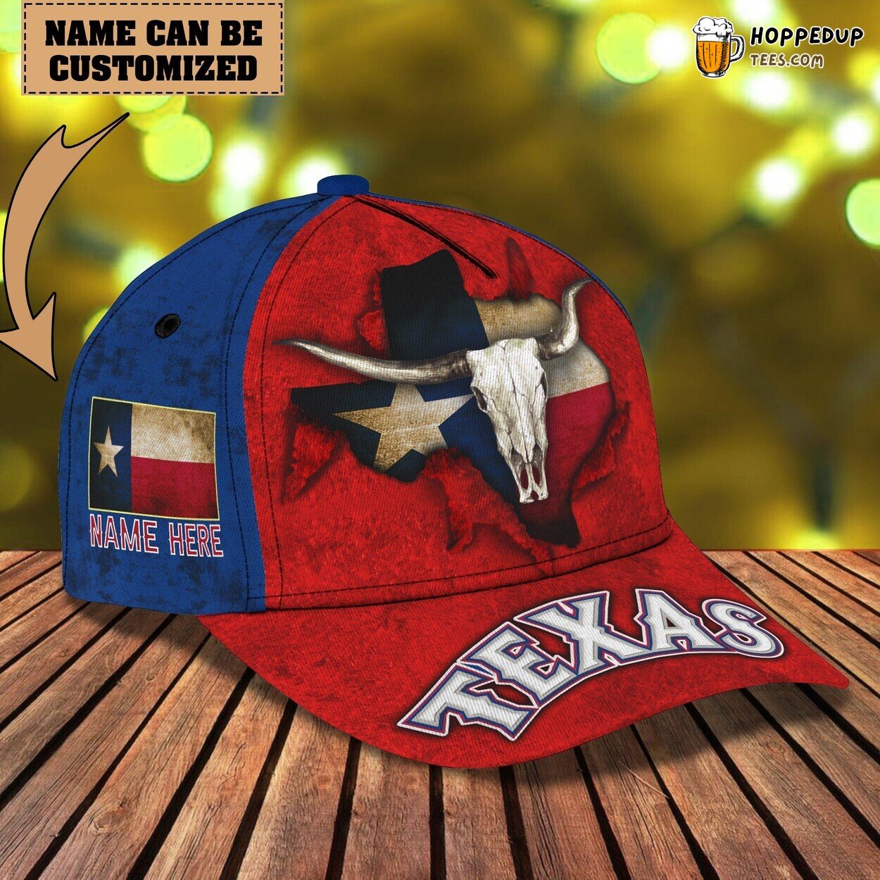 Texas Spirit Captured in 3D Classic Cap Personalized Name Edition