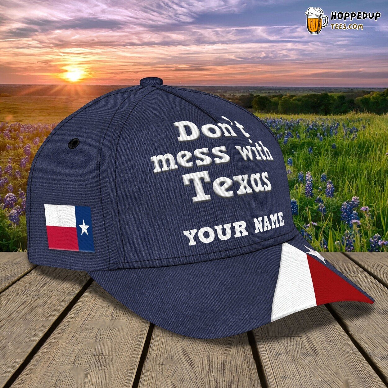 Texas Style 3D Classic Cap Personalized Name Unique Elegant Premium Design
