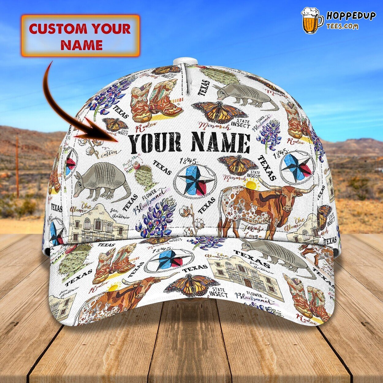 Texas’s Wild Animals 3D Classic Cap Personalized Unique Name Edition