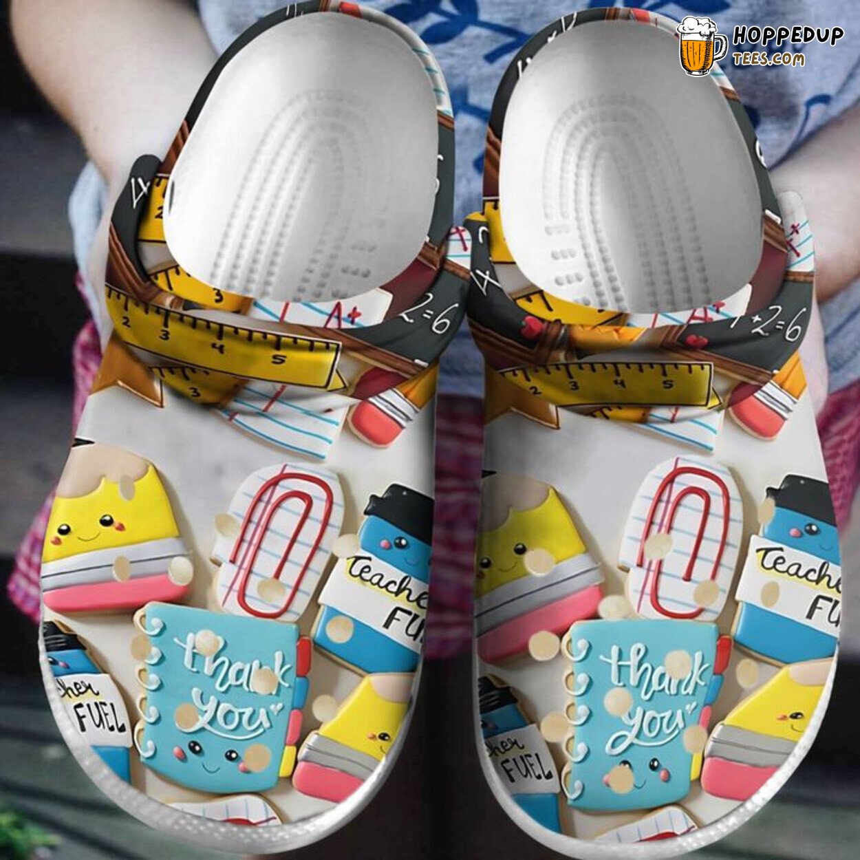 Thank You Teacher Learning Tools 3D Design Comfortable Clogs Shoes