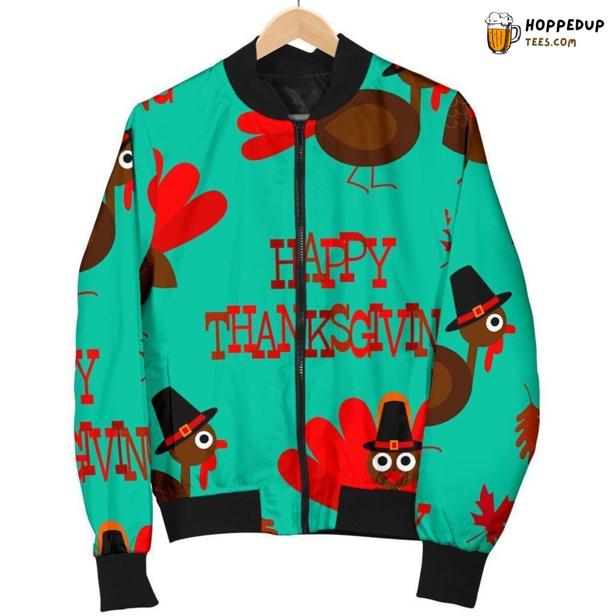 Thanksgiving Turkey Festive Design Men’s Bomber Jacket Unique Pattern Art Thanksgiving Turkey Festive Design Men’s Bomber Jacket Unique Pattern Art