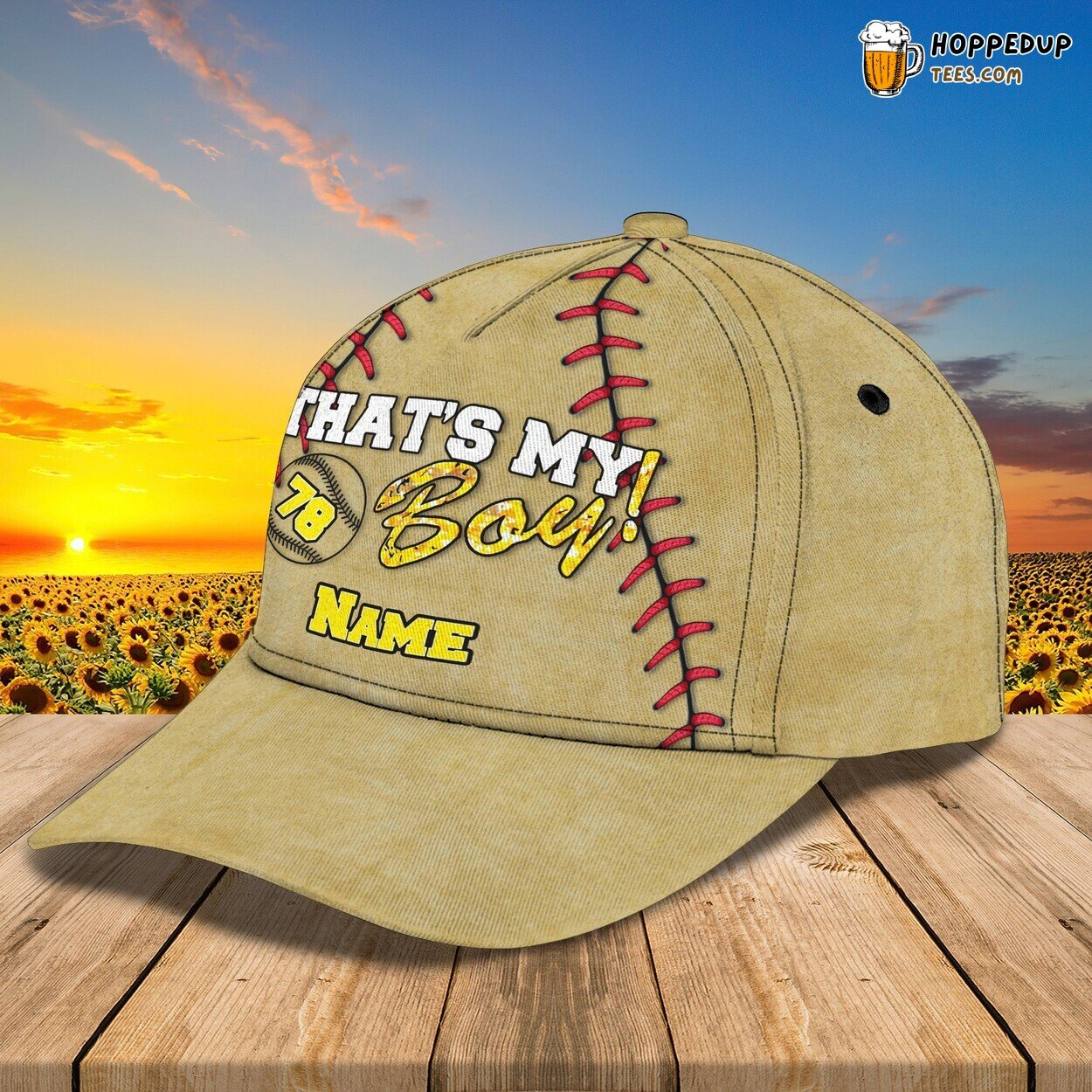 That’s My Boy 3D Classic Baseball Cap Personalized Name Unique Design