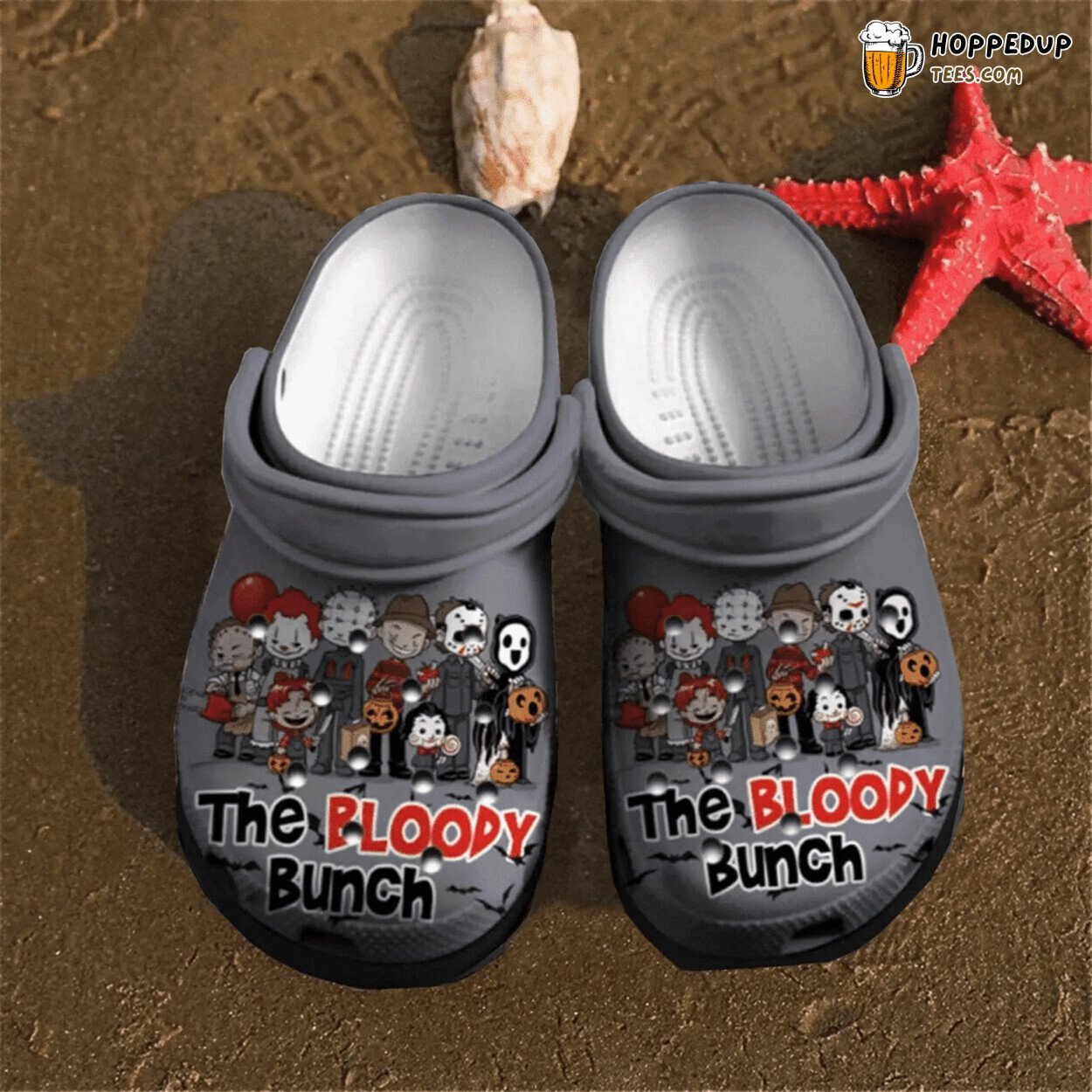 The Bloody Bunch Chibi Themed Rubber Clog Shoes Comfy Footwear for Fans