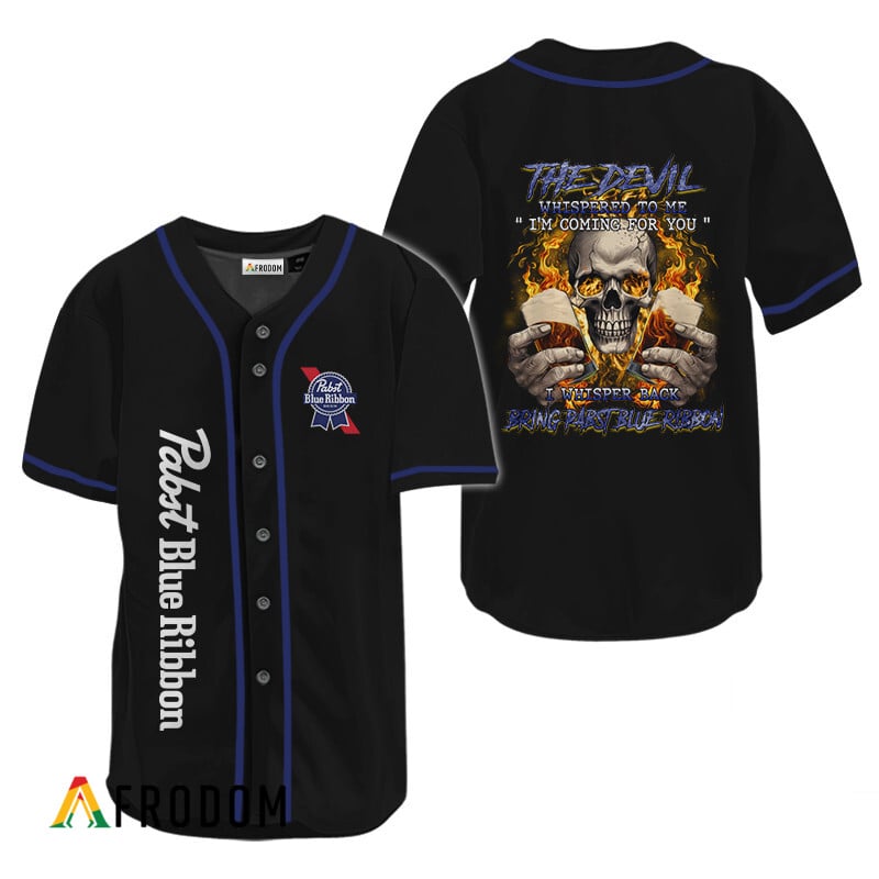 The Devil Whispered To Me Bring Pabst Blue Ribbon Baseball Jersey HU