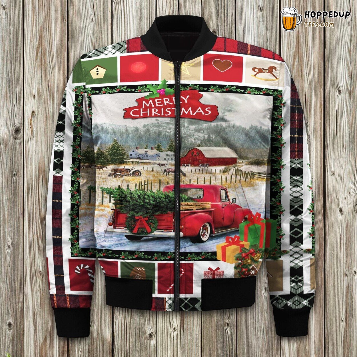 The Gift Of Christmas Truck Bomber Jacket