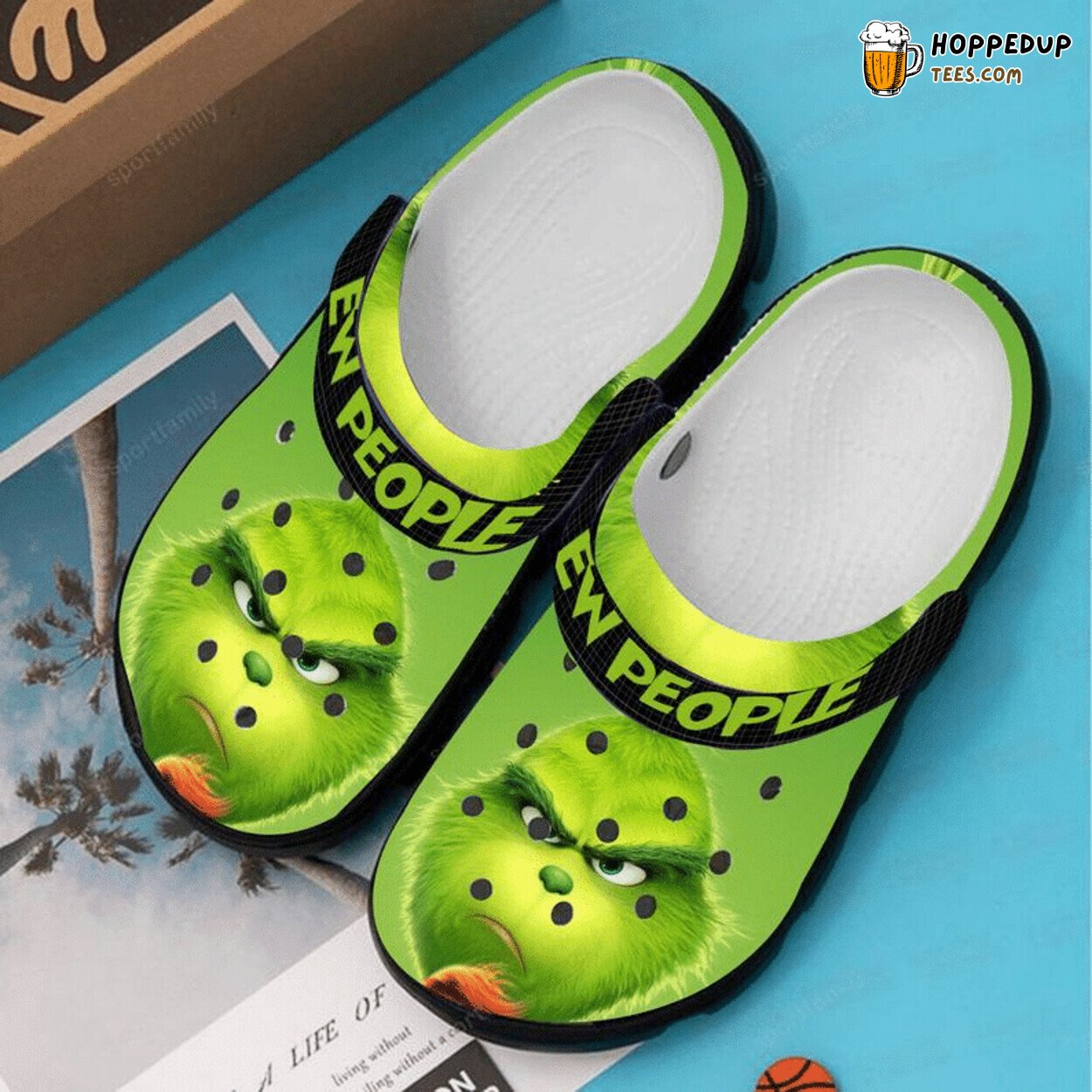 The Grinch Ew People Themed Gift Classic Water Rubber Clog Shoes Comfy