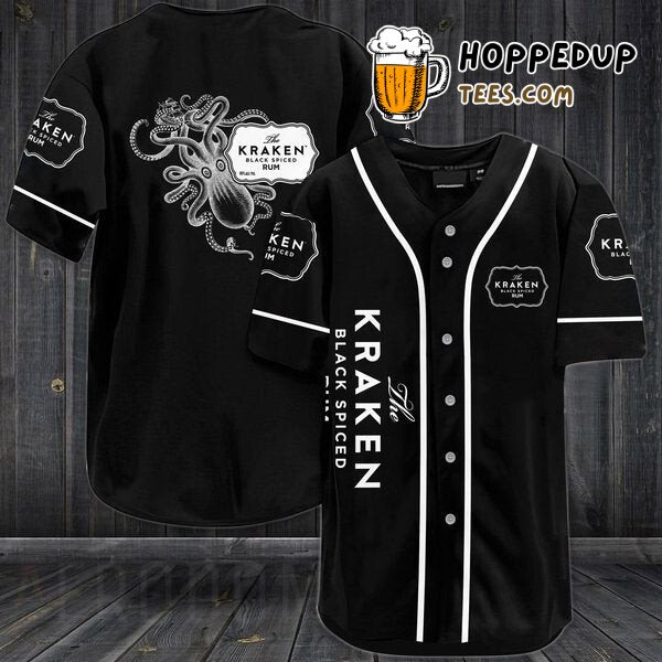 The Kraken Rum Inspired Black Baseball Jersey Unique Design Distinctive