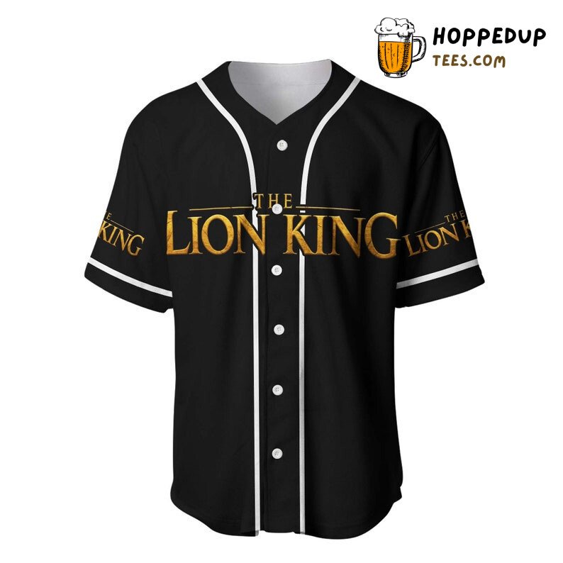 The Lion King All Over Print Baseball Jersey Black Unisex Jersey Shirt