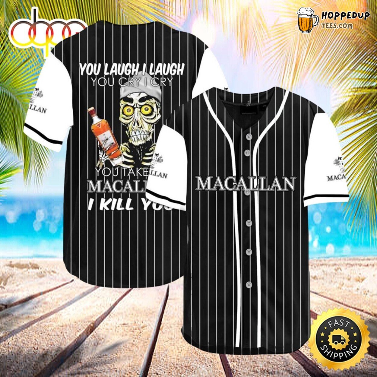 The Macallan Whiskey Halloween Special I Kill You Baseball Jersey
