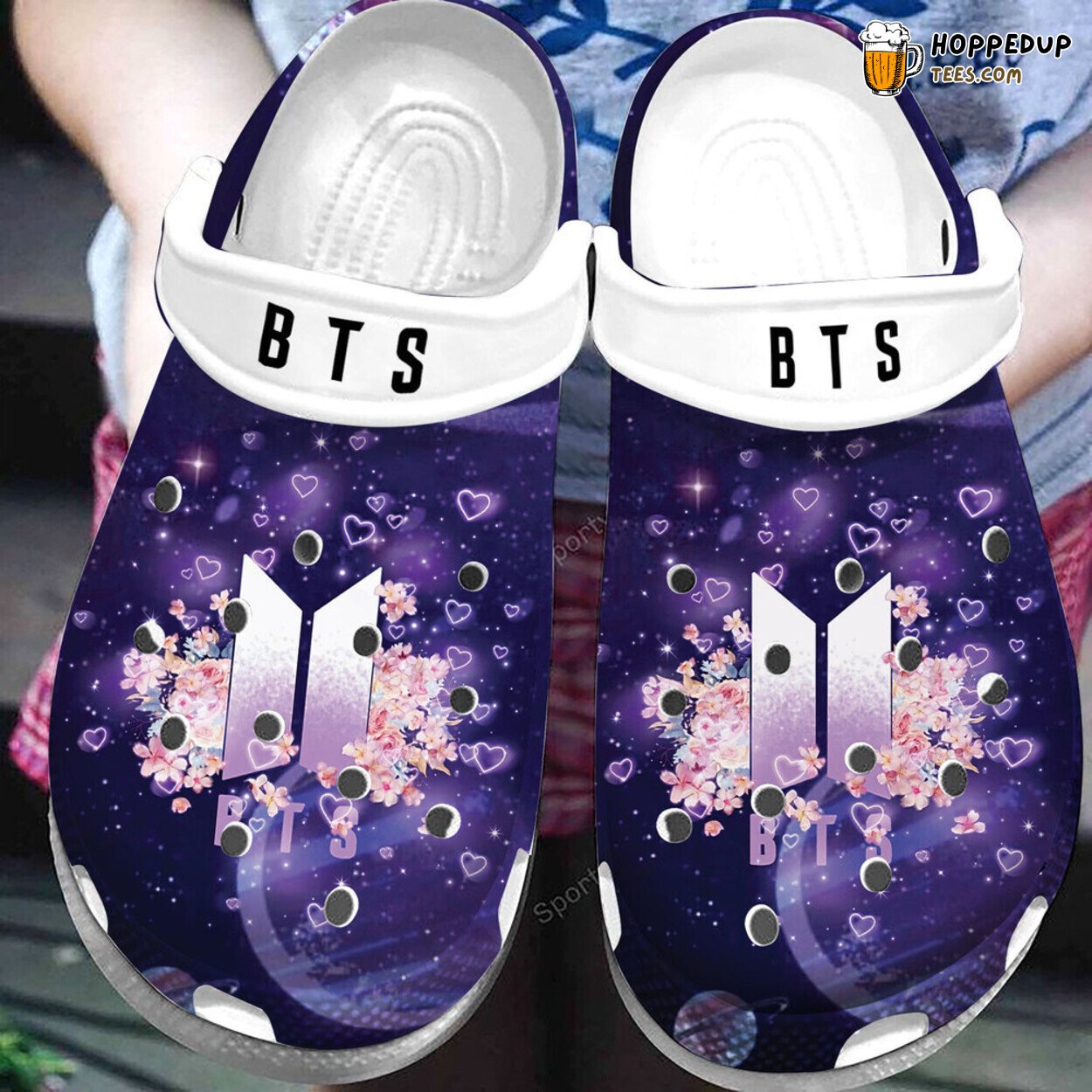 The Road Full Of Flowers Purple Aesthetic Comfort Clog Shoes Design
