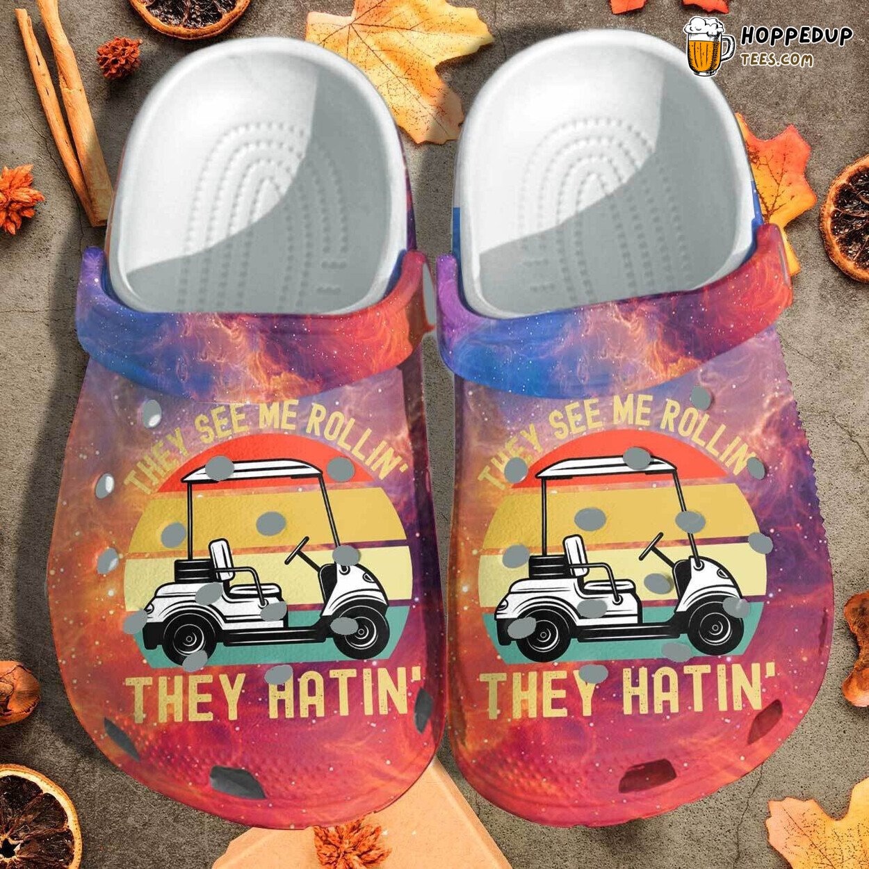 They See Me Rollin Hating Theme Shoes Clogs Unisex Design Comfy Footwear