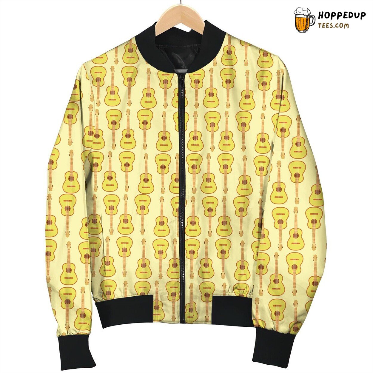 This Is A Designer Guitar Repeat Pattern Bomber Jacket