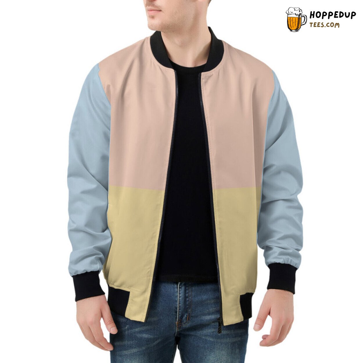 Throwback to Retro Aesthetics Nostalgic Vibrant Patterns Bomber Jacket
