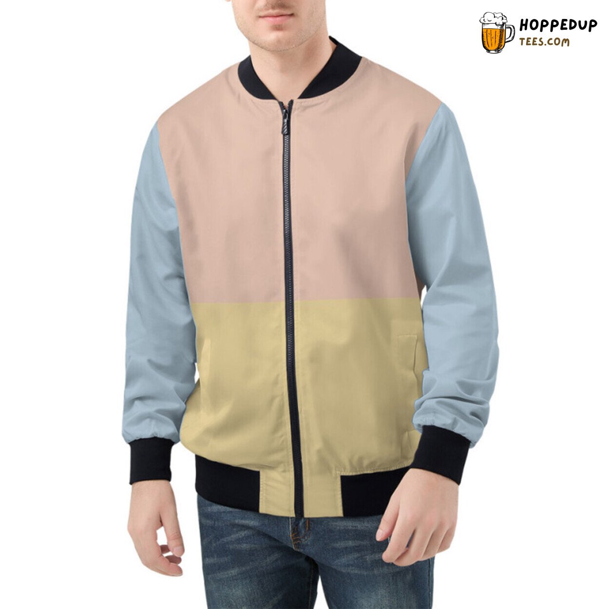 Throwback to Retro Aesthetics Nostalgic Vibrant Patterns Bomber Jacket