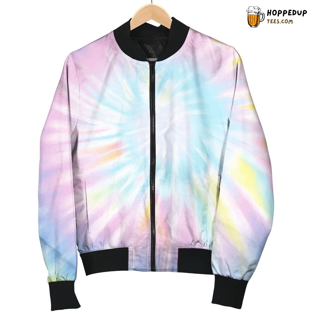 Tie Dye Baby Pink Bomber Jacket