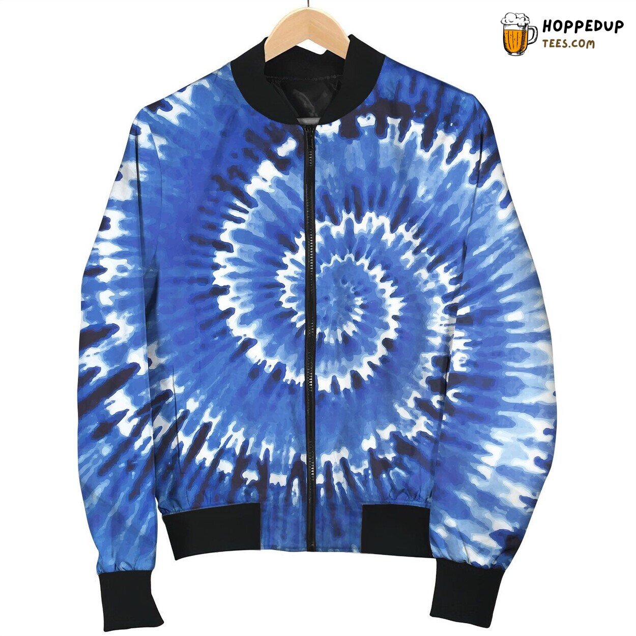 Tie Dye Blue Ocean Bomber Jacket