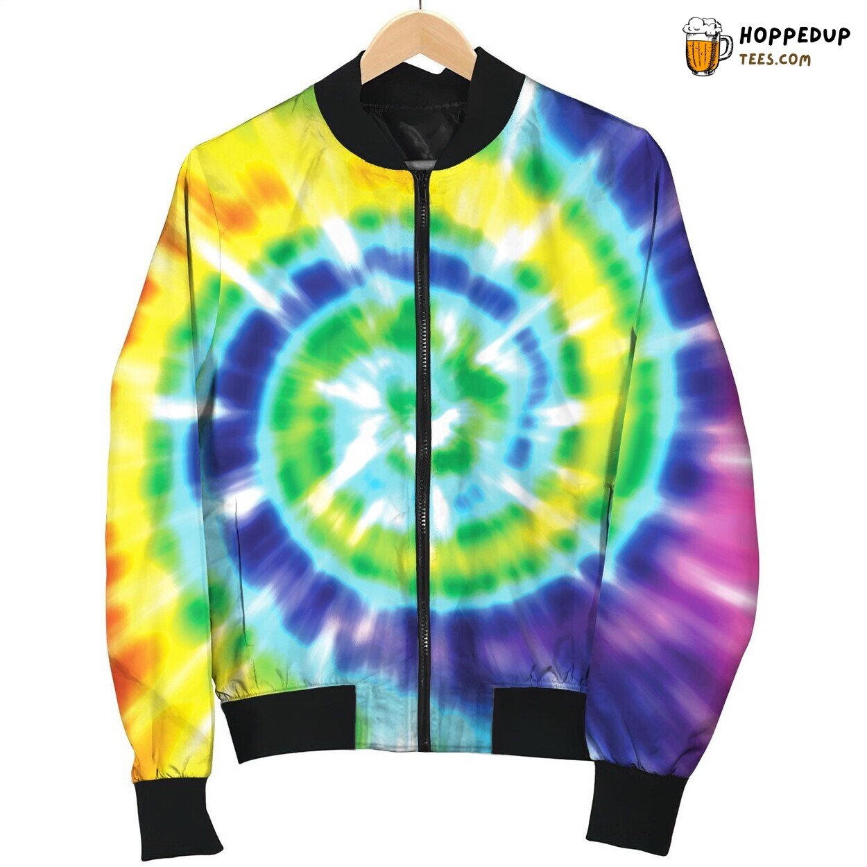Tie Dye Blue Purple Bomber Jacket