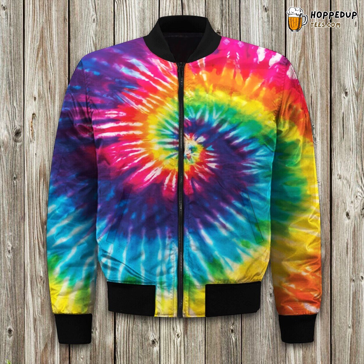 Tie Dye Colorful Bomber Jacket