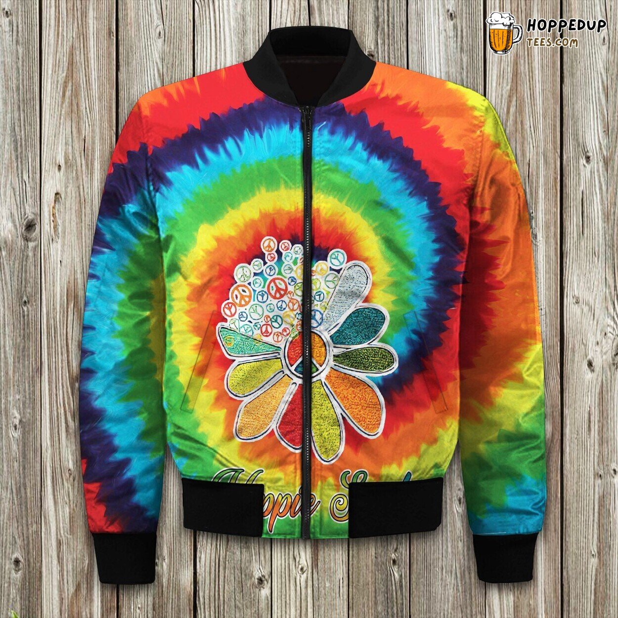 Tie Dye Hippie Soul Bomber Jacket