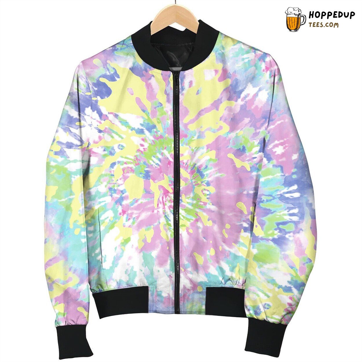 Tie Dye Light Pink Bomber Jacket