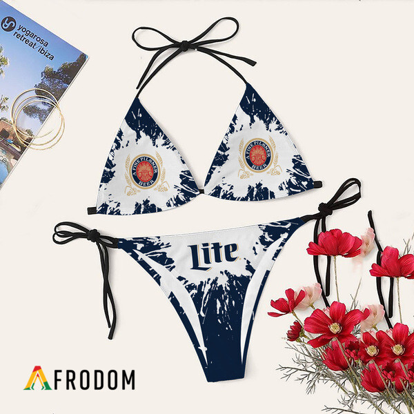 Tie Dye Miller Lite Triangle Bikini Set Swimsuit HU