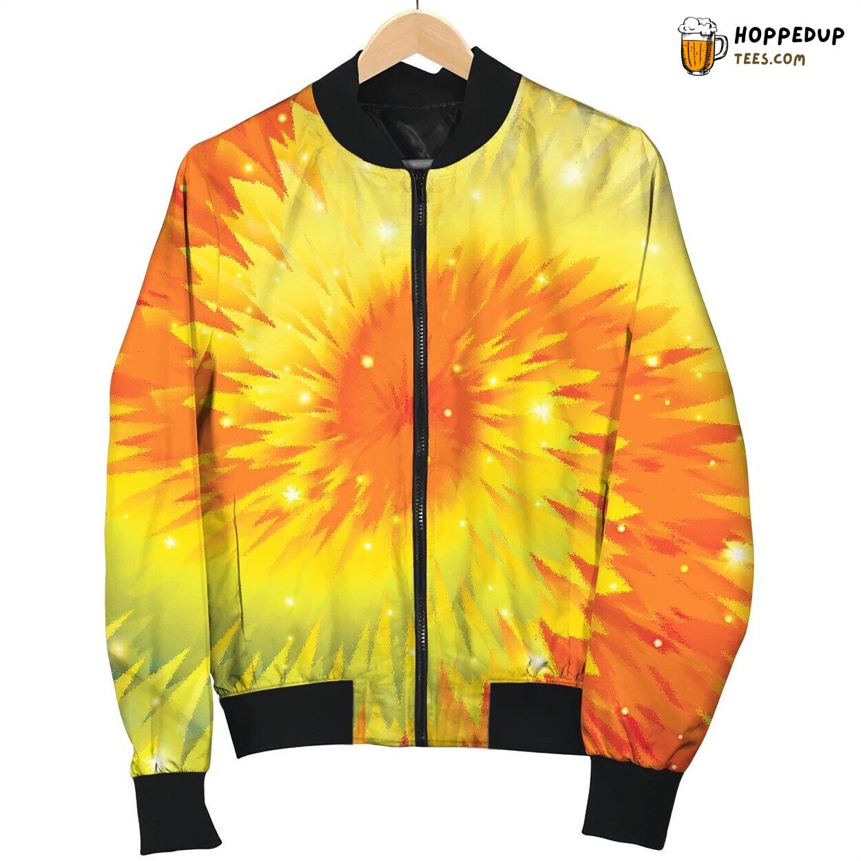 Tie Dye Orange Blink Bomber Jacket
