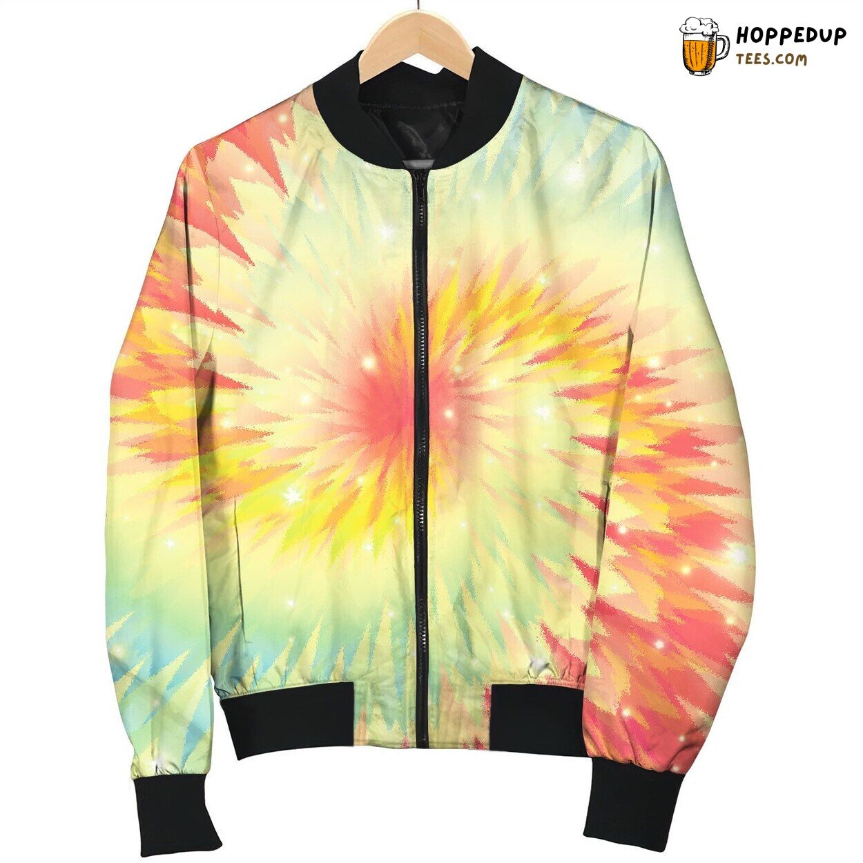 Tie Dye Peach Pink Bomber Jacket