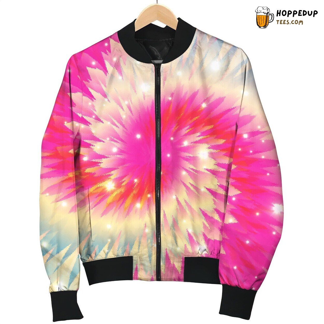 Tie Dye Pink Blink Bomber Jacket