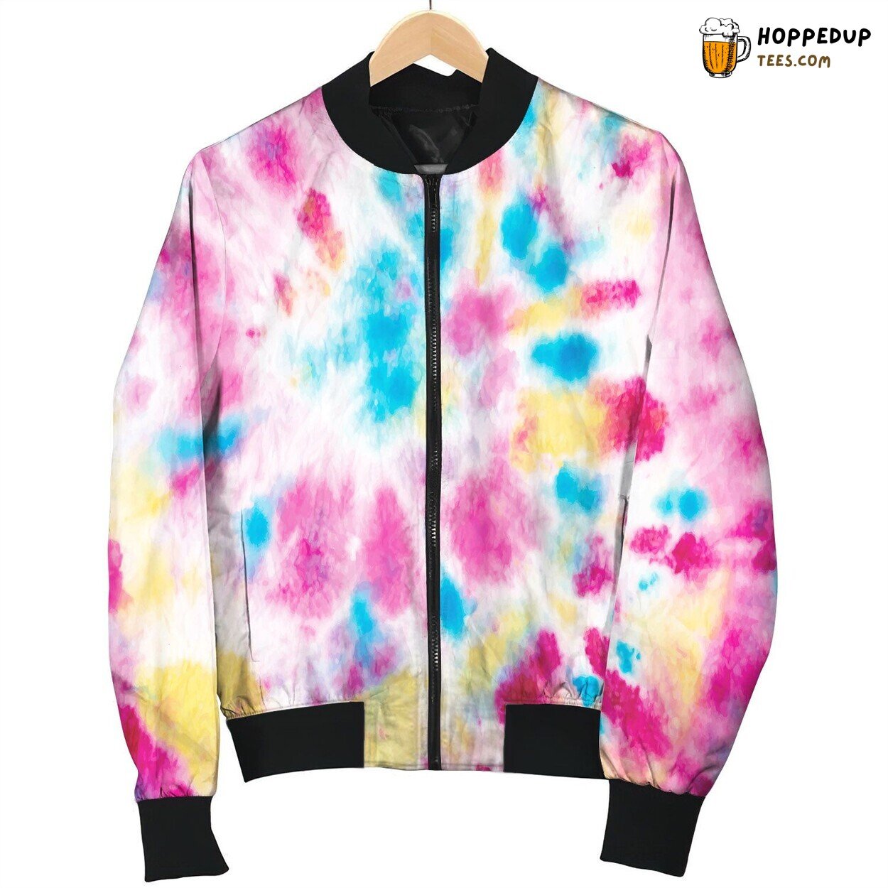 Tie Dye Pink Bomb Bomber Jacket