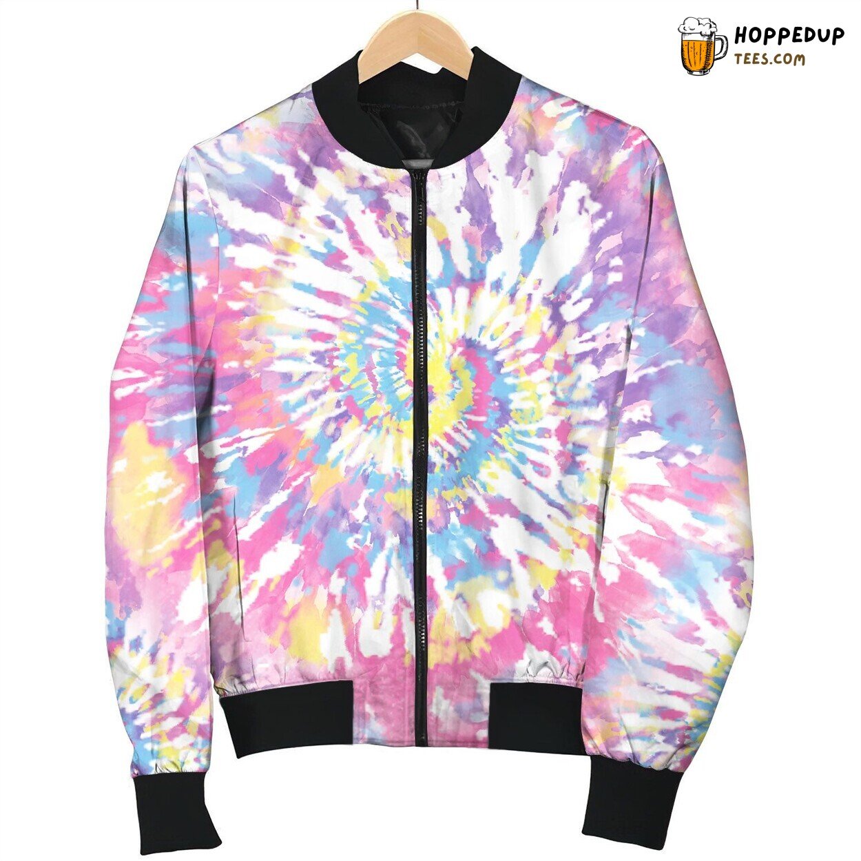 Tie Dye Pink Greeb Bomber Jacket