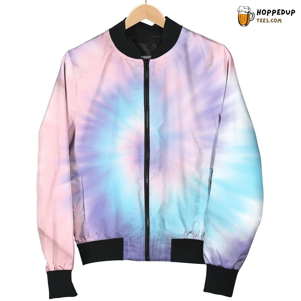 Tie Dye Pink Pastel Bomber Jacket