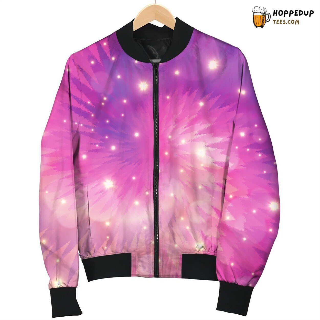 Tie Dye Pink Purple Blink Bomber Jacket