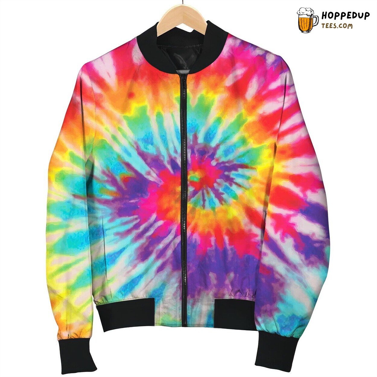 Tie Dye Pink Purple Bomber Jacket