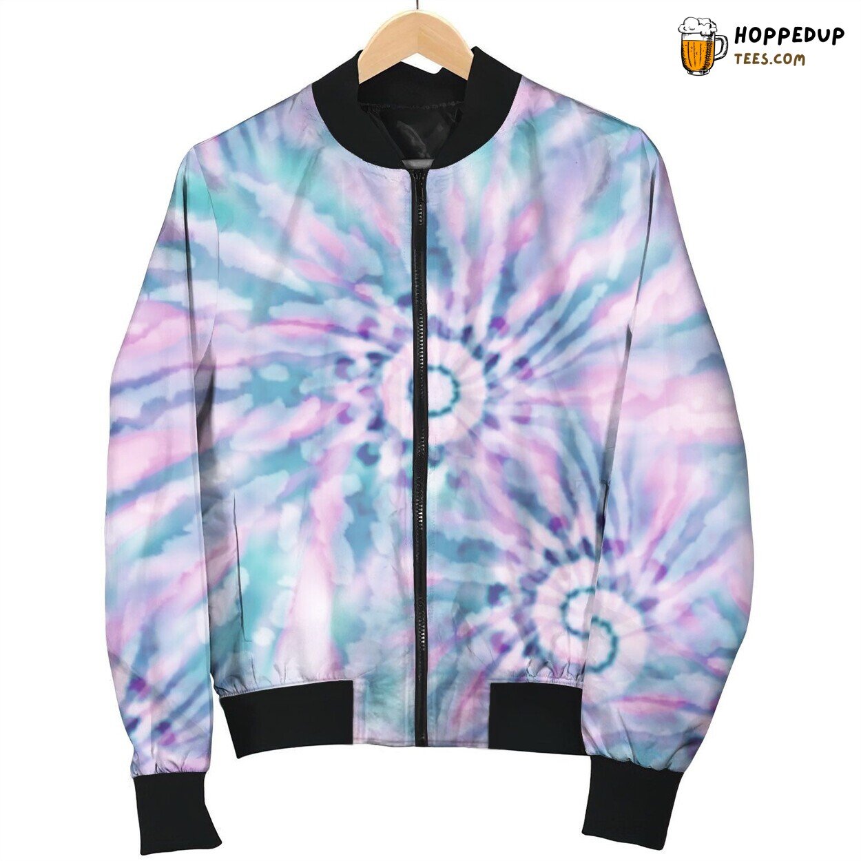 Tie Dye Purple Chaos Bomber Jacket
