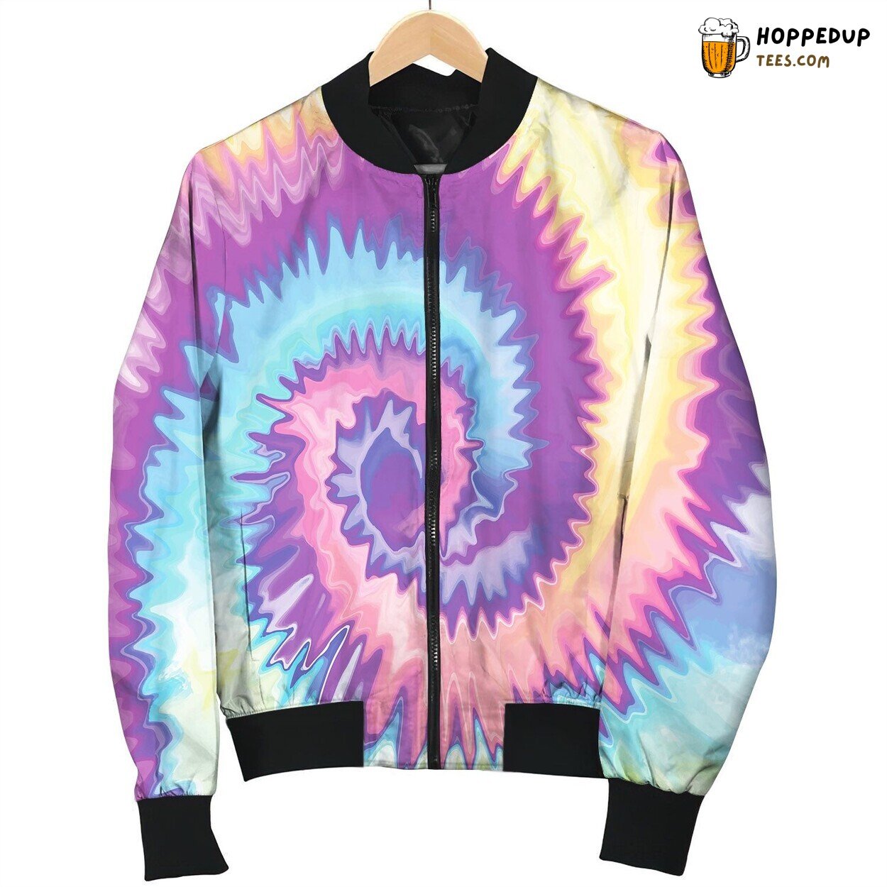 Tie Dye Purple Light Bomber Jacket