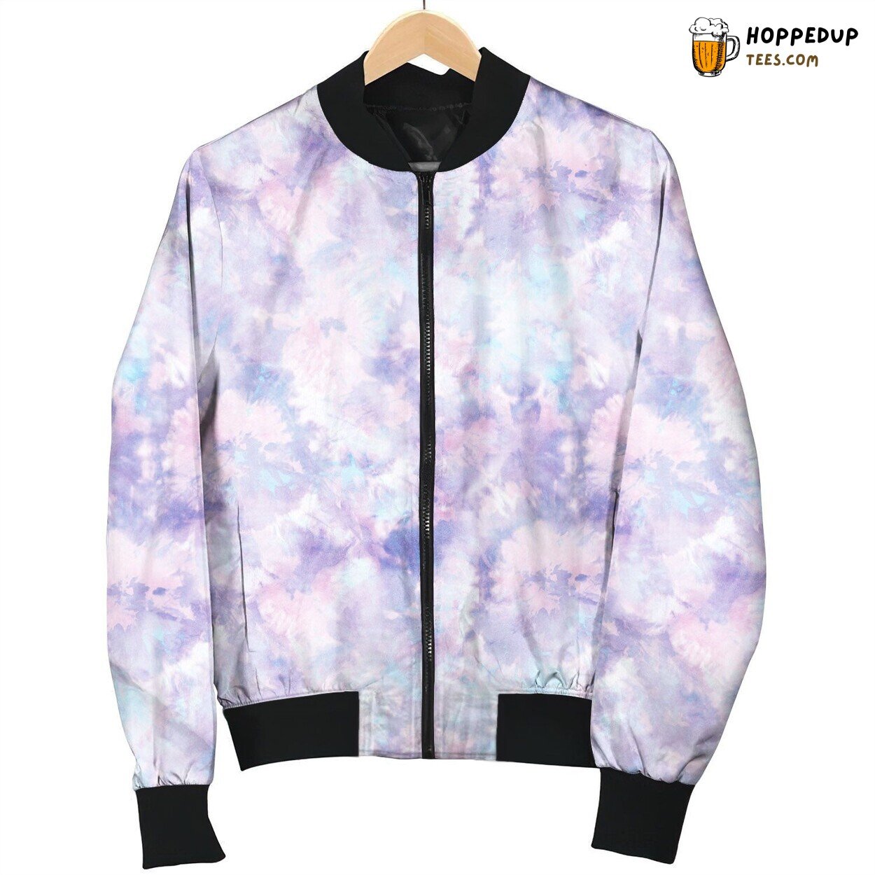 Tie Dye Purple Peach Bomber Jacket