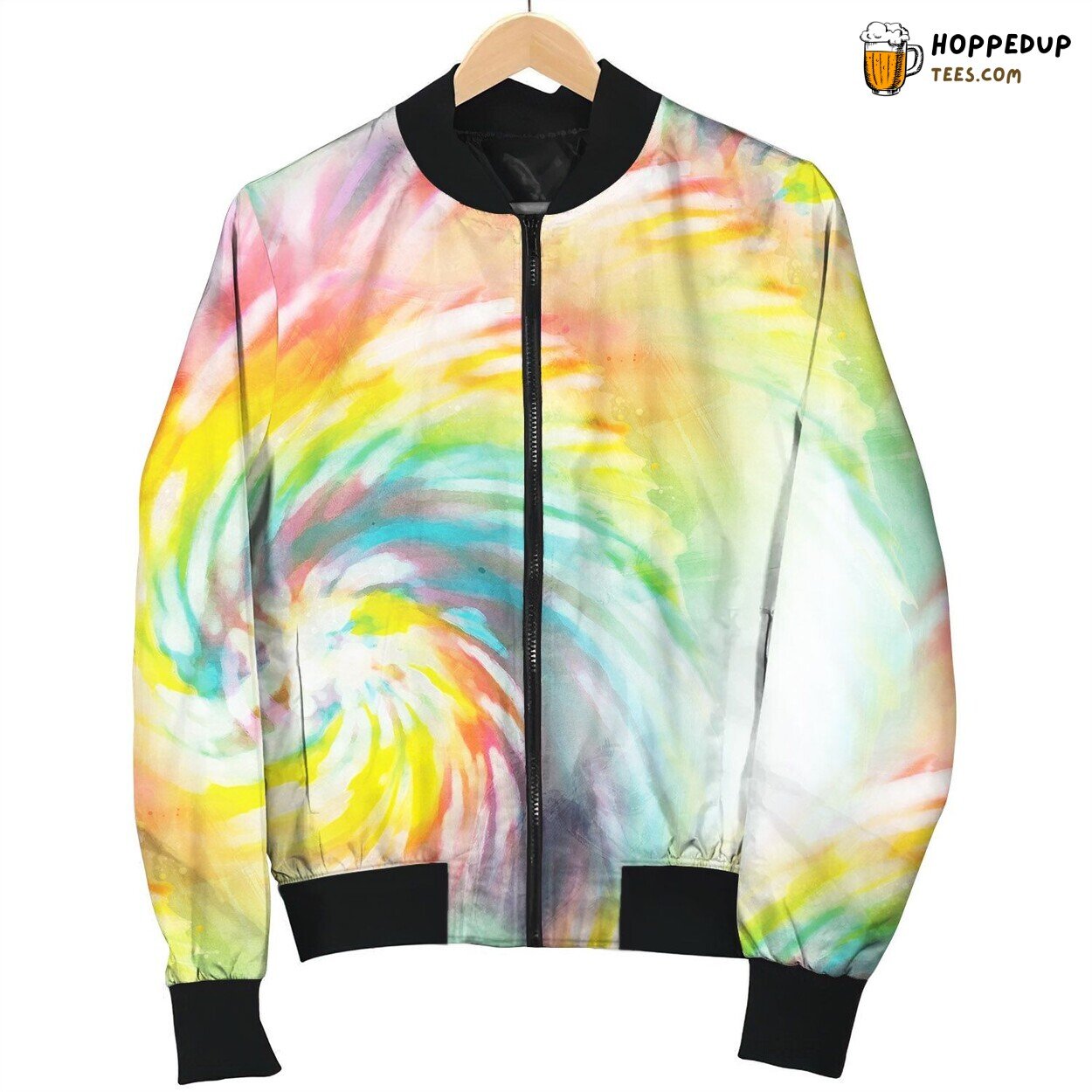 Tie Dye Rainbow Storm Bomber Jacket