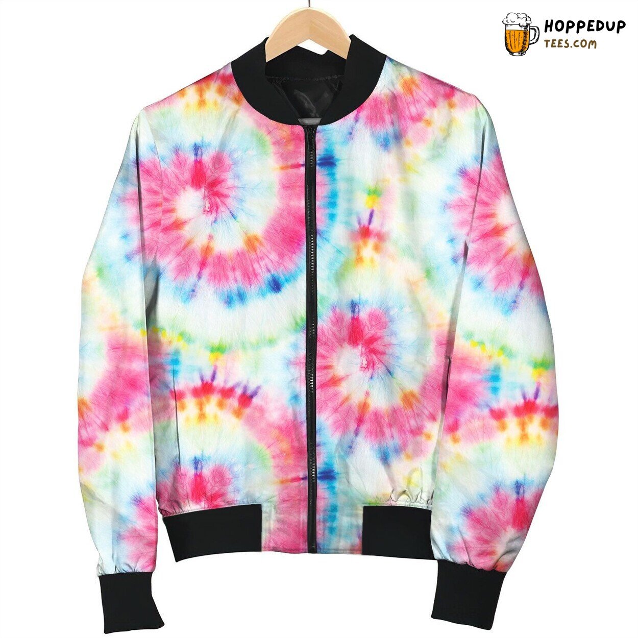 Tie Dye Trendy Rainbow Colors Bomber Jacket