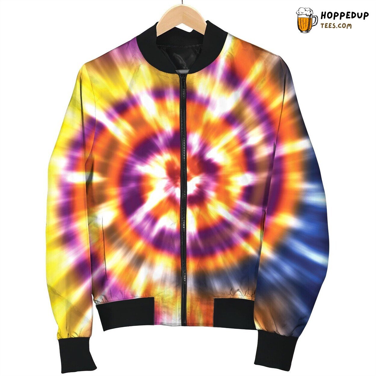 Tie Dye Yellow Orange Bomber Jacket