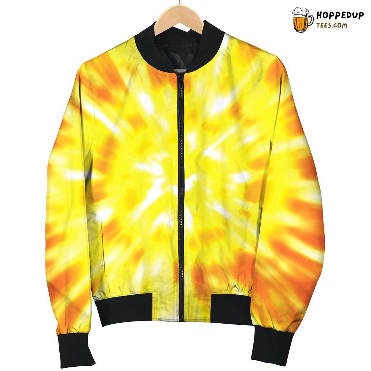 Tie Dye Yellow Organe Bomber Jacket