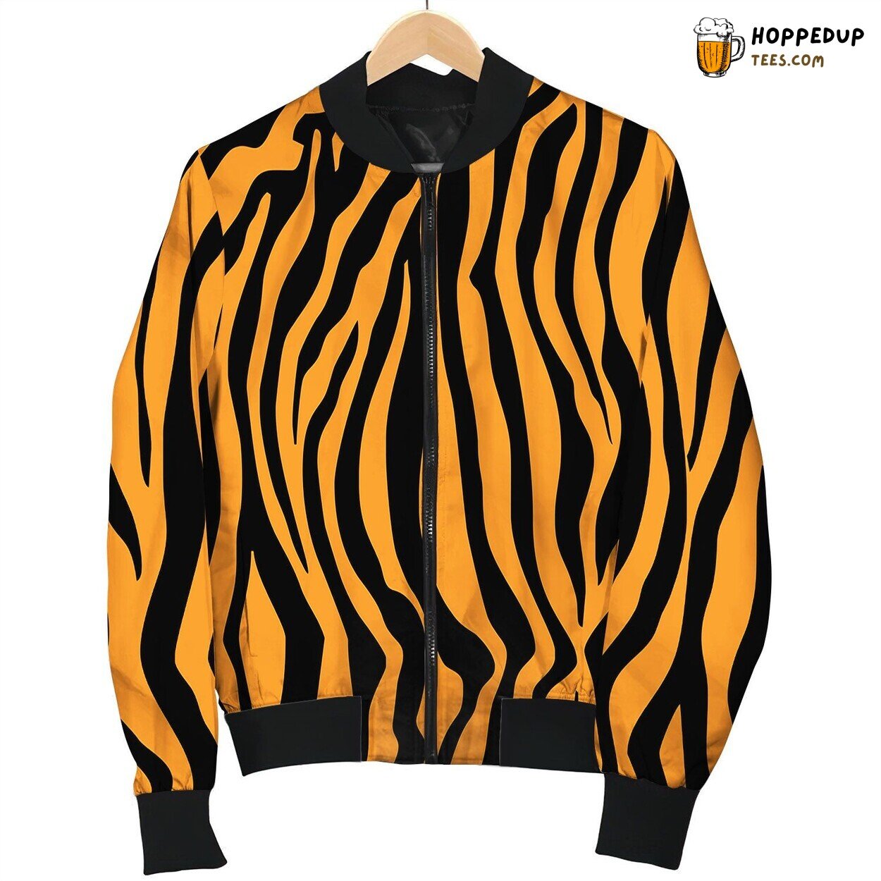 Tiger Skin Wild Beauty Winter Bomber Jacket Jungle Pattern Essence